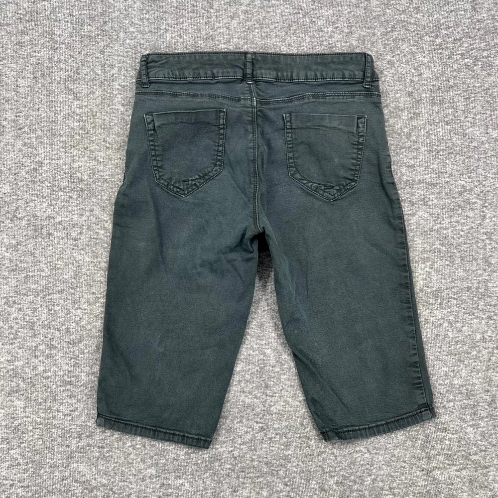 i Jeans by Buffalo Womens black Denim Bermuda Shorts Dark Wash‎ Knee Length